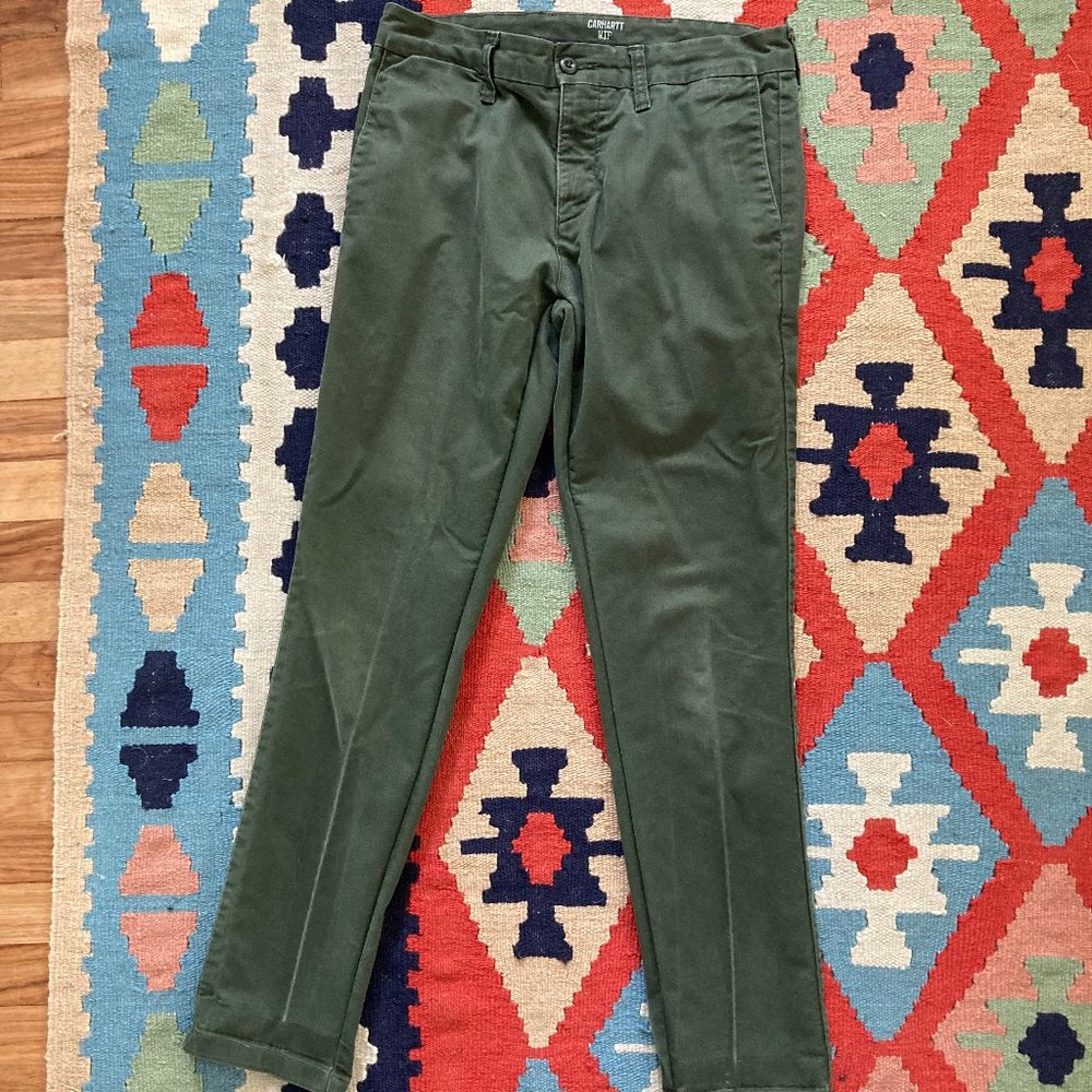 Carhartt WIP Sid Olive Green Chinos 31x32